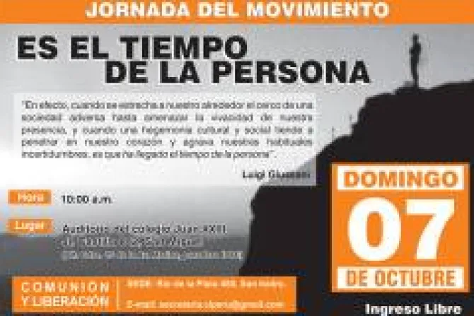 Comunión y Liberación en Perú invita a jornada "Es el tiempo de la persona"