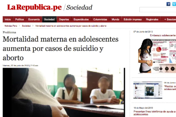 Otra vez La República manipula información para promover aborto en Perú