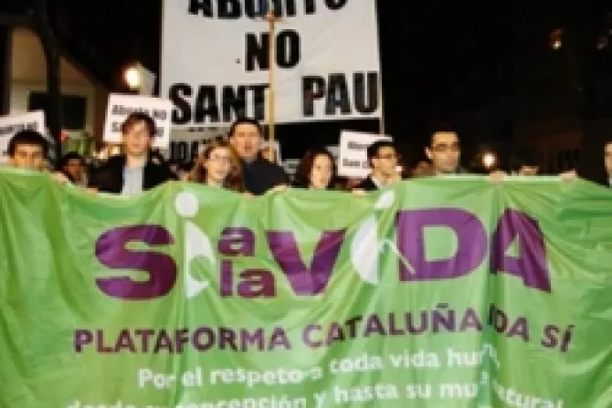 Barcelona también se manifests por la vida y contra aborto