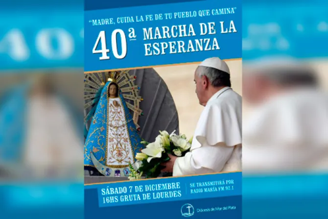 El Papa Francisco envía saludos a peregrinos de la Marcha de la Esperanza en Argentina