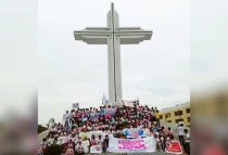 La Marcha por la Vida de Trujillo en su punto final, el u00d3valo Papal visitado en 1985 por Juan Pablo II. Foto: ACI Prensa