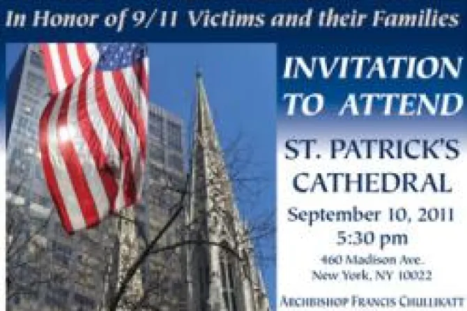 Vaticano organiza Misa en Nueva York por víctimas del 11 de septiembre