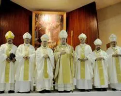 Los obispos de México que concelebraron la Misa inaugural del encuentro