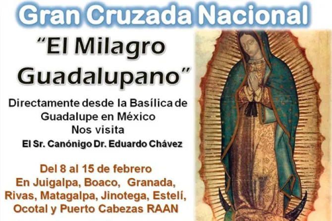 Nicaragua: Todo listo para la Cruzada Nacional del Milagro de Guadalupe