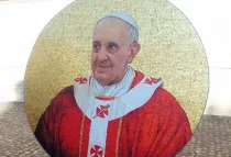 Mosaico del Papa. Foto: Twitter / @paterfabian