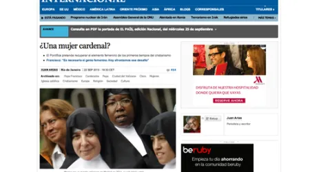 ¿El Papa va a crear una mujer cardenal? El País inventó historia sin fuentes, denuncian