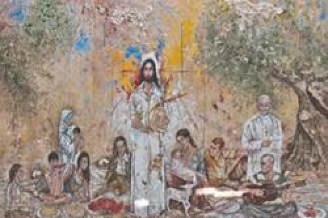 Inauguran imponente mural en iglesia católica de Madrid