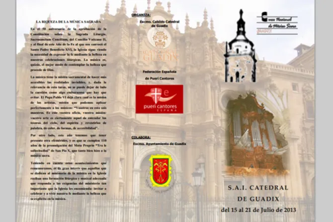 Organizan primer Curso Nacional de Música Sacra de España