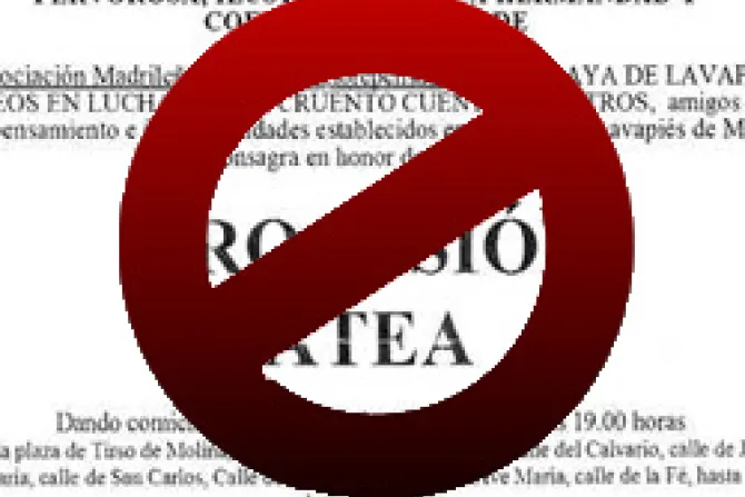 Tribunal madrileño ratifica prohibición de "procesión atea"