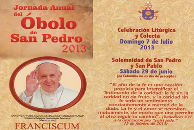 Iglesia anima campaña del Óbolo de San Pedro para la caridad del Papa