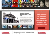 Captura de pantalla de sitio web del Observatorio Internacional de Polu00edticas Pu00fablicas y Familia