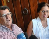 Oswaldo Payu00e1 + y su viuda Ofelia Acevedo