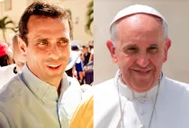 Henrique Capirles (foto César González) / Papa Francisco (foto ACI Prensa)