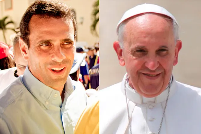 El Papa y Capriles conversan sobre rol mediador de la Iglesia en Venezuela