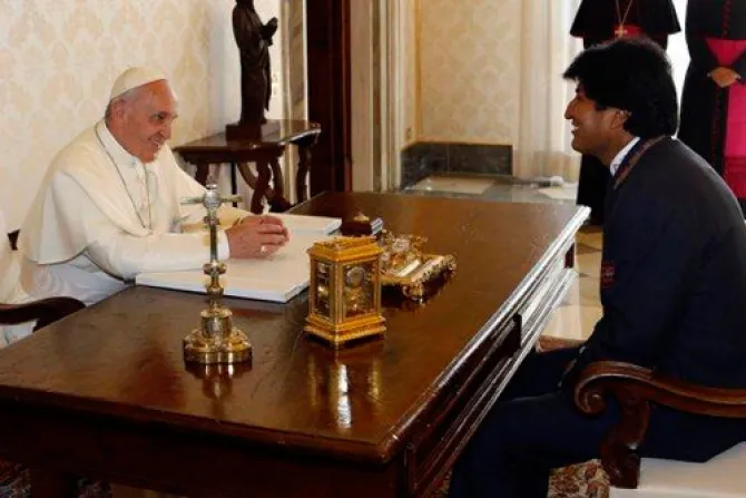 El Papa Francisco y Evo Morales dialogan sobre decisiva contribución de la Iglesia en Bolivia