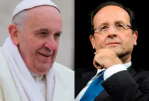 Foto del Papa ACI Prensa, Foto de Hollande (Jean-Marc Ayrault (CC BY 2.0))