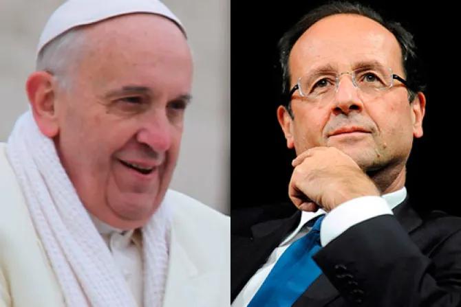 El Papa recibe al presidente Hollande de Francia: Colaboración para el bien común