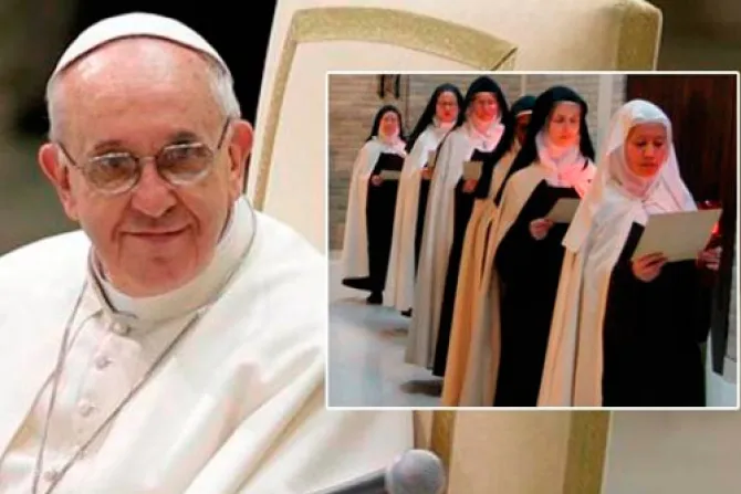 Si San Pedro "cierra" puertas del cielo Maria las abre, dice el Papa a religiosas de clausura