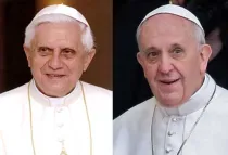Obispo emérito de Roma Benedicto XVI y Papa Francisco