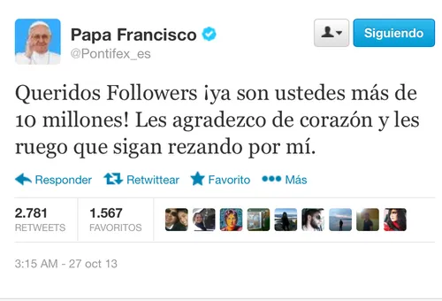 Captura de pantalla de Twitter / @Pontifex_es?w=200&h=150