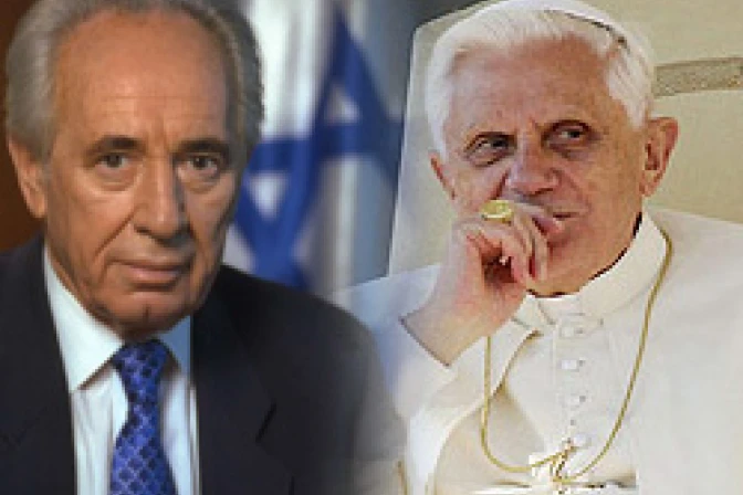 Benedicto XVI recibe a Shimon Peres y aboga por acuerdo israelí-palestino