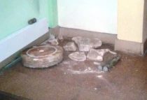 Fragmentos de mu00e1rmol del tabernu00e1culo. Foto: Arquidiu00f3cesis de Bahu00eda Blanca