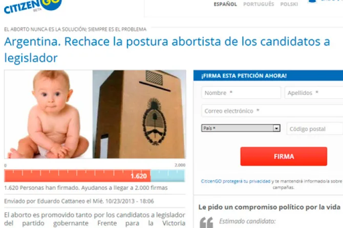 Piden comprometerse con la vida y contra el aborto a candidatos a Congreso de Argentina