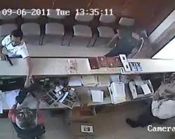 Imagen de la cámara de video del lugar del robo (Arzobispado de Guadalajara)