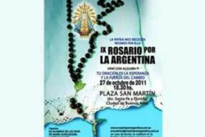 Convocan a rezar el Santo Rosario por Argentina