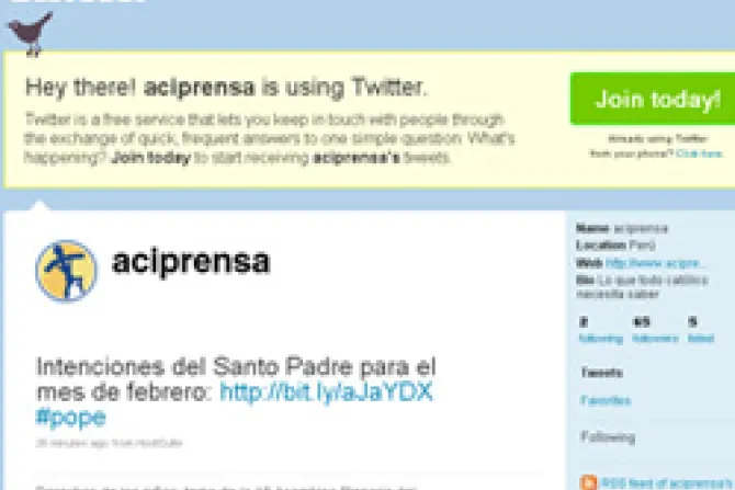 ACI Prensa renueva su dirección en Twitter