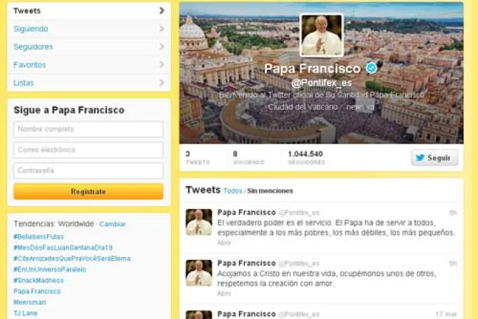 El Papa en twitter: Acojamos a Cristo en nuestra vida