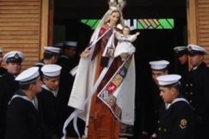 Virgen del Carmen Misionera visita Punta Arenas en Chile