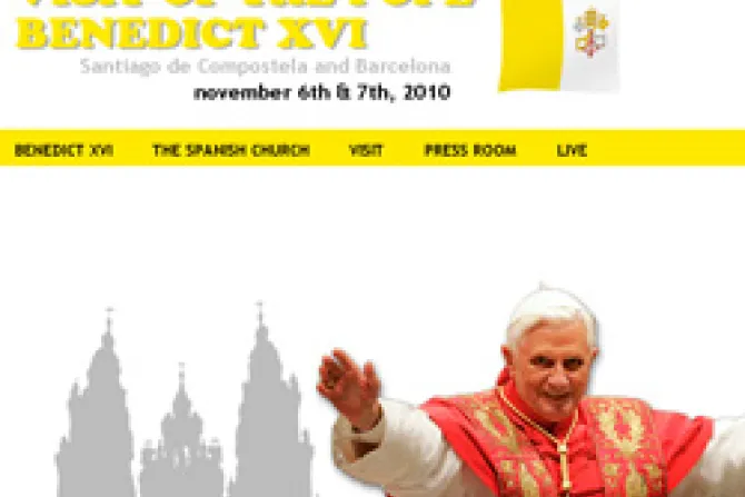 Obispos de España lanzan web oficial de visita del Papa Benedicto XVI