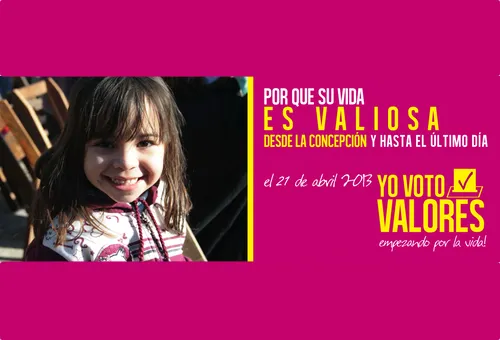 Afiche de la campaña “Yo Voto Valores, empezando por la vida”?w=200&h=150