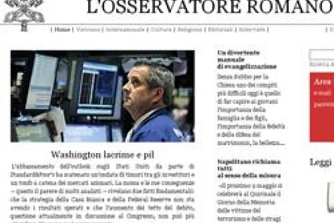 Diario vaticano L’Osservatore Romano lanza nuevo sitio web