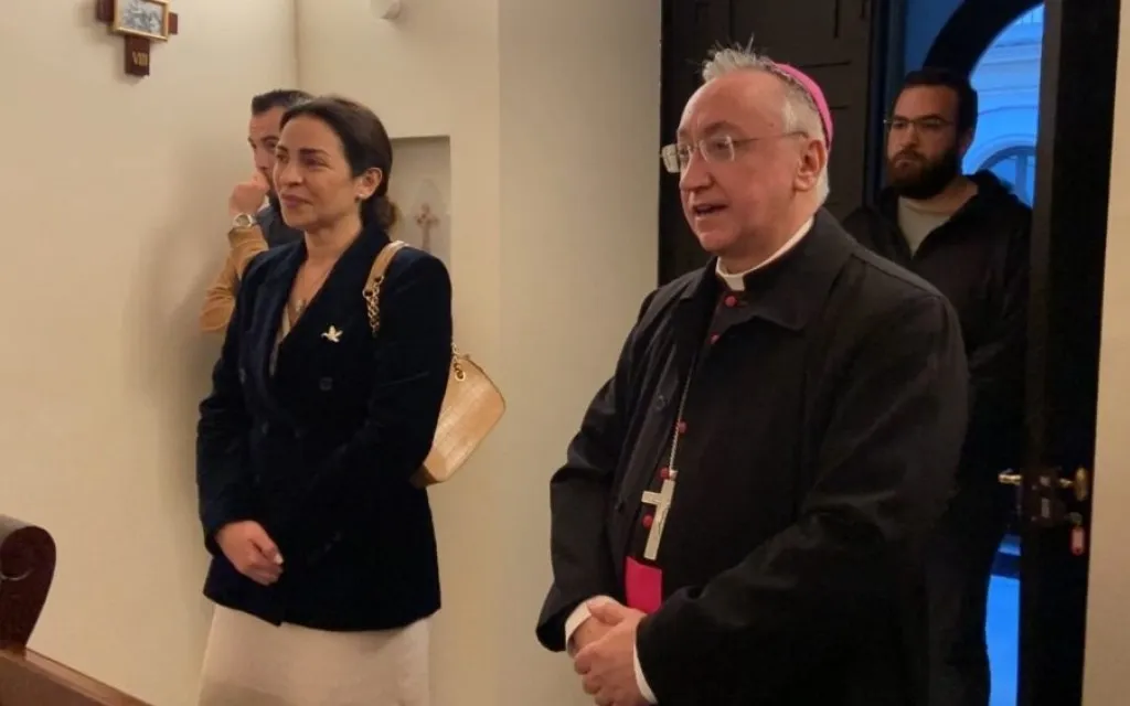 Mons. José Rico, Obispo de Asidonia-Jeréz junto a la pregonera de la Semana Santa 2024 Eulalia Prieto.?w=200&h=150