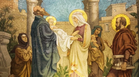 Simeón y Ana contemplando al Niño Jesús