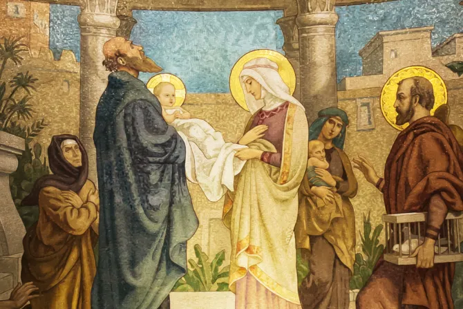 Simeón y Ana contemplando al Niño Jesús