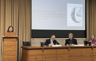 Presentaciu00f3n del libro en la PUSC. Foto: Angela Ambrogetti / ACI Prensa 