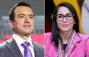 Candidatos presidenciales Daniel Noboa y Luisa González. Crédito: Carlos Silva - Presidencia del Ecuador / Christian Medina - Asamblea Nacional