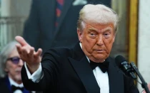 El presidente de Estados Unidos, Donald Trump, pronuncia un discurso el 6 de diciembre de 2025 en Washington D.C.