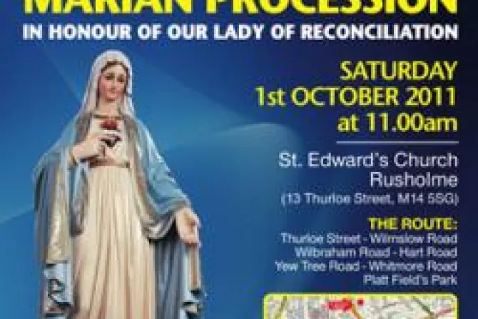 Realizarán nutrida procesión mariana en Manchester