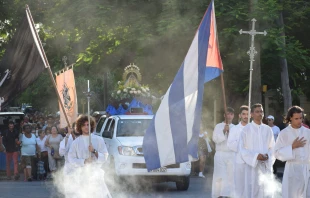 Feligreses de la Parroquia del Sagrado Corazón de Jesús, en El Vedado, durante una procesión en honor a la Virgen de la Caridad del Cobre, 7 de septiembre de 2023. Crédito: Parroquia del Sagrado Corazón de Jesús, en El Vedado.