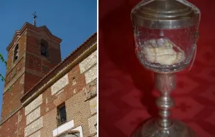El prodigio Eucarístico de Moraleja de Enmedio (España) se observa desde 1936. Crédito: Comunidad de Madrid/Parroquia de San Millán. 