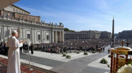 El Papa León XIV este domingo 7 de septiembre durante la Misa de canonización