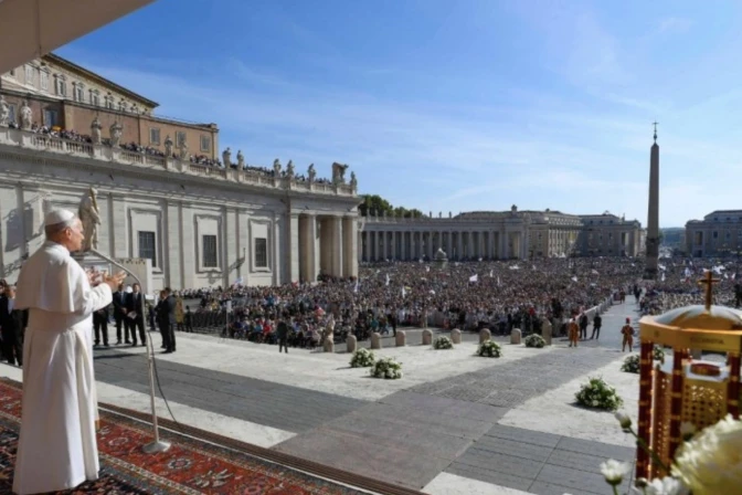 El Papa León XIV este domingo 7 de septiembre durante la Misa de canonización