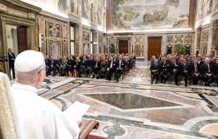 Imagen de la audiencia con periodistas de agencias de noticias Crédito: Vatican Media