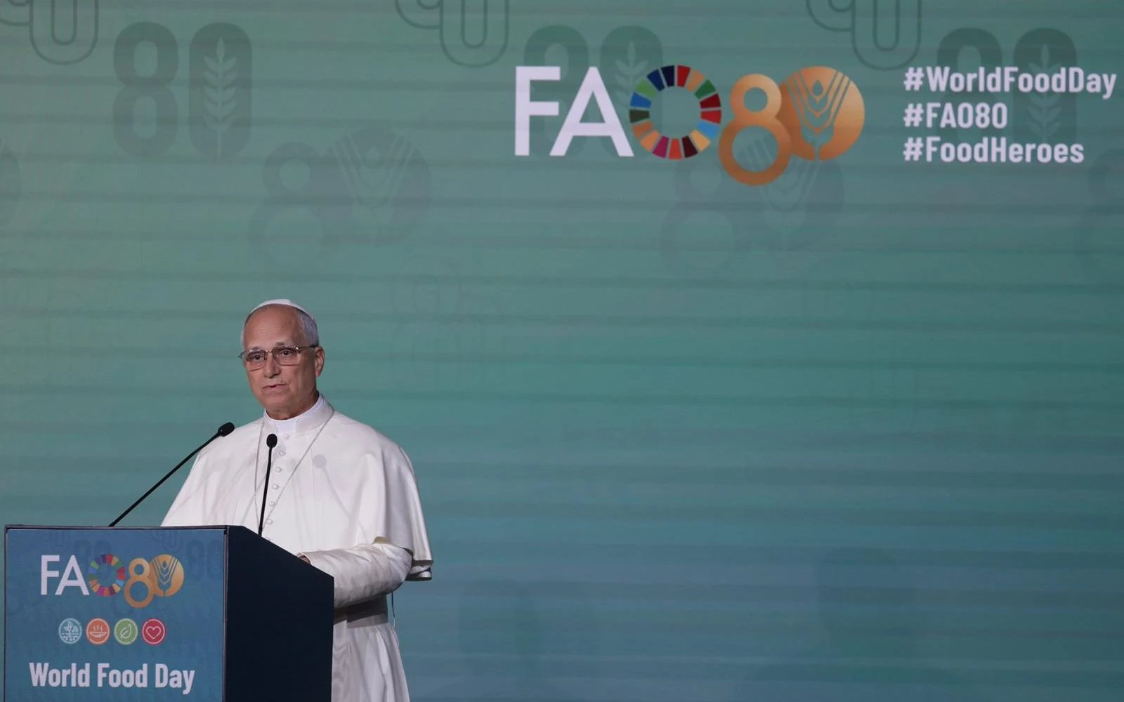 El Papa León XIV durante su intervención en la sede de la FAO en Roma?w=200&h=150