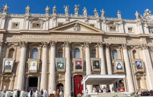 Fotografía de la Misa de canonización de 7 nuevos santos el domingo 19 de octubre Crédito: Daniel Ibáñez/EWTN News