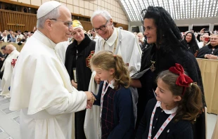 Audiencia del Papa en el Aula Pablo VI con la Orden del Santo Sepulcro de Jerusalén Crédito: Vatican Media